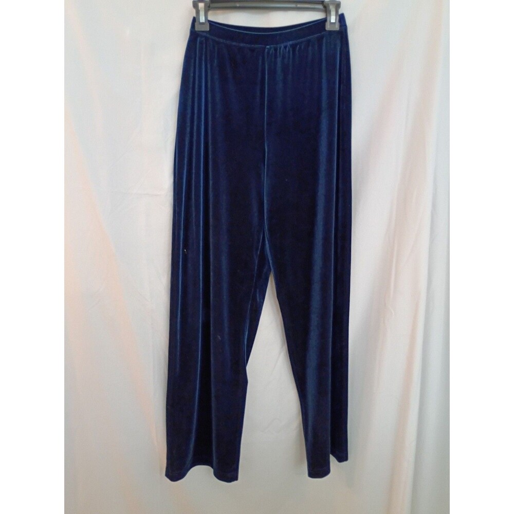 Casual Corner Annex vintage 90s Velvet Pull-On Pants Size S Blue Quite Luxury